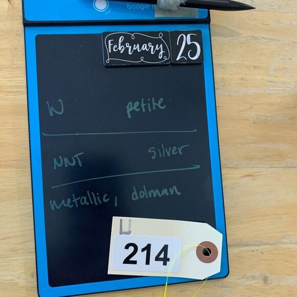 Talbots Blouse Womens LP Large Petite Silver Metallic Dolman Sleeve Split Seam - Picture 12 of 13